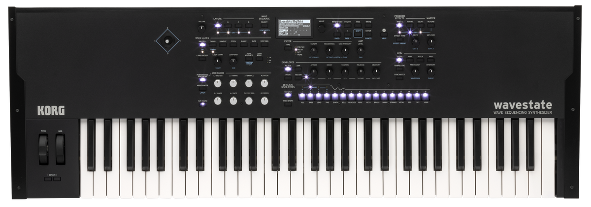 Korg Synthesizer, digital, WAVE-Sequencing 2.0, 61 Tasten inkl. Hardcase