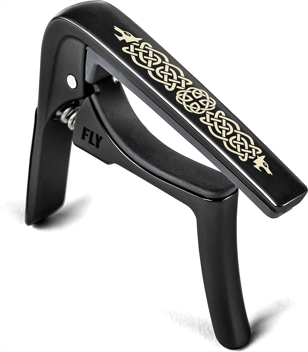 Dunlop 63CBKC Trigger Fly Celtic Knot Curved Black Capodaster