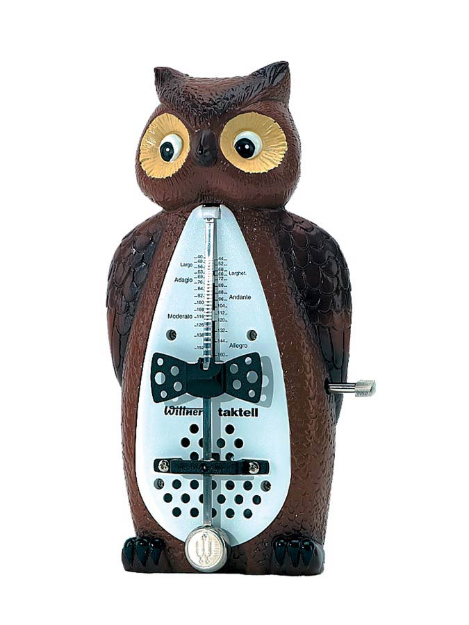 Wittner 839031 mechanische metronoom uil-model, zonder bel