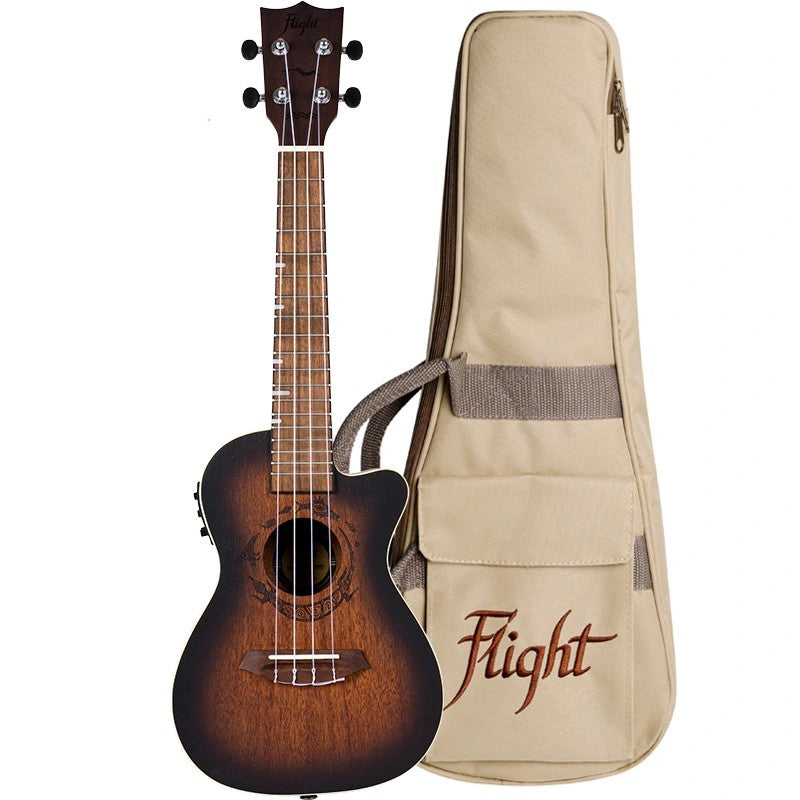 Flight DUC 380 CEQ AMBER – elektro-akoestische concertukelele
