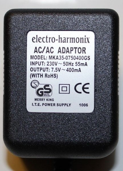 Electro-Harmonix 7.5V / 400 mA Power Adaptor – voeding