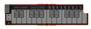 Korg USB-controller, nanoKEY Fold, 25 toetsen, Inklapbaar, Lava Orange, Ltd.