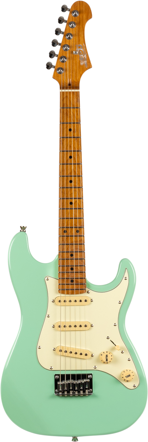 JET Guitars JS-300 MINI SFG – elektrische gitaar – Mini S-stijl SSS SF Groen