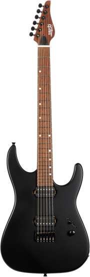 JET Guitars JS-501 BK Stygian – elektrische gitaar – S-stijl Stygian HH Satijn Zwart, palissander toets