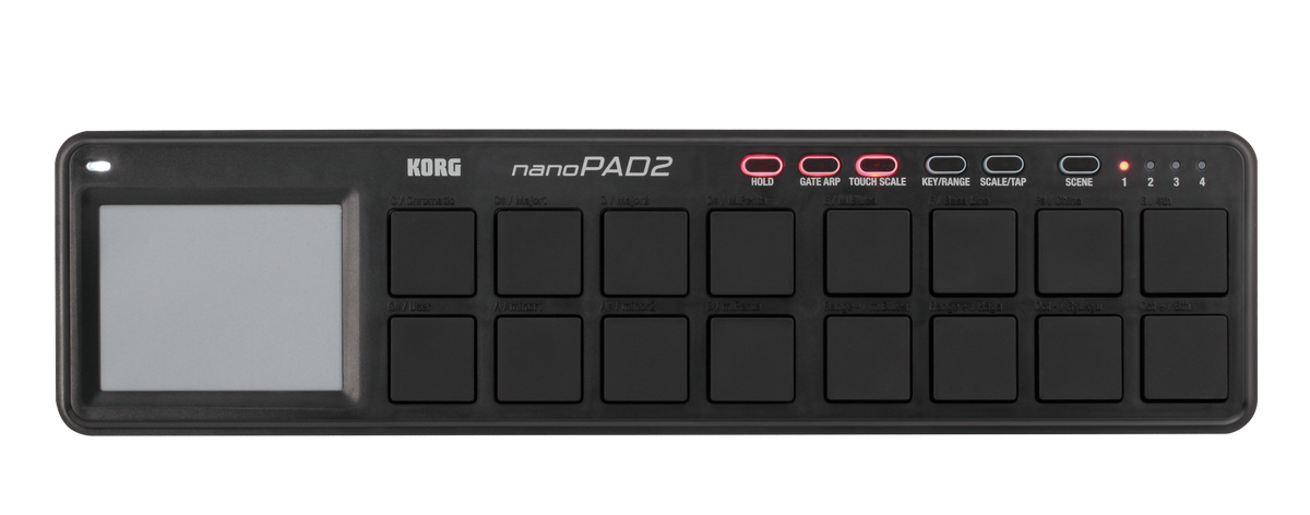 Korg USB-Controller, nanoPAD2, 16 Pads, zwart