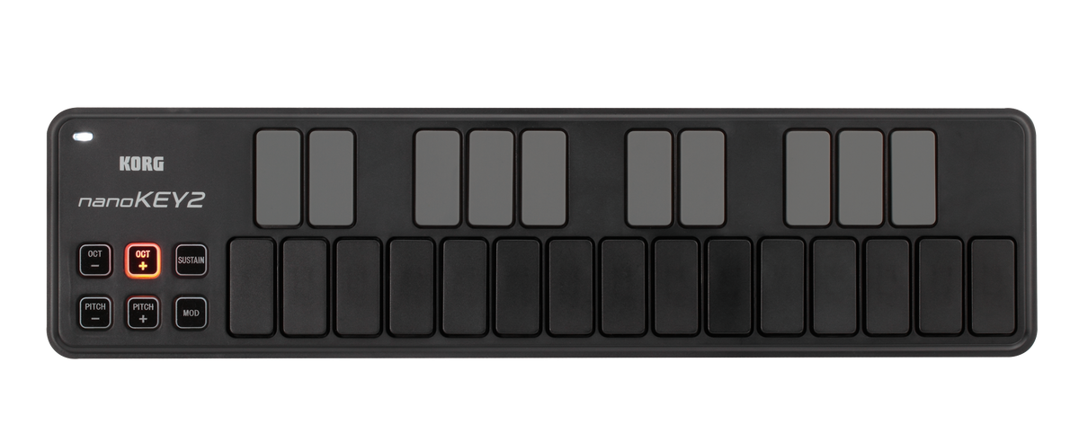 Korg USB-Controller, nanoKEY2, 25 toetsen, zwart