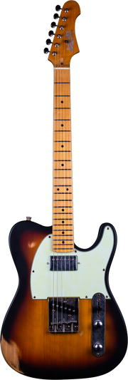 JET Guitars JT-350 RLC SB – elektrische gitaar – T-stijl SH Sunburst 'relic'
