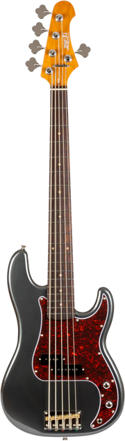 JET Guitars JPB-305 CRC – elektrische basgitaar – PB-stijl 5-snarige Bas Houtskool, palissander toets