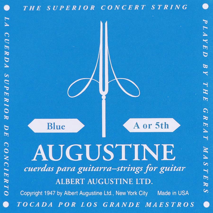 Augustine AUBLU5 Blue A5 losse bassnaar voor klassiek gitaar