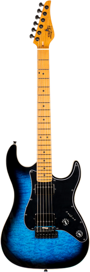 JET Guitars JS-450 BLB – elektrische gitaar – S-stijl HSS transp. blauw