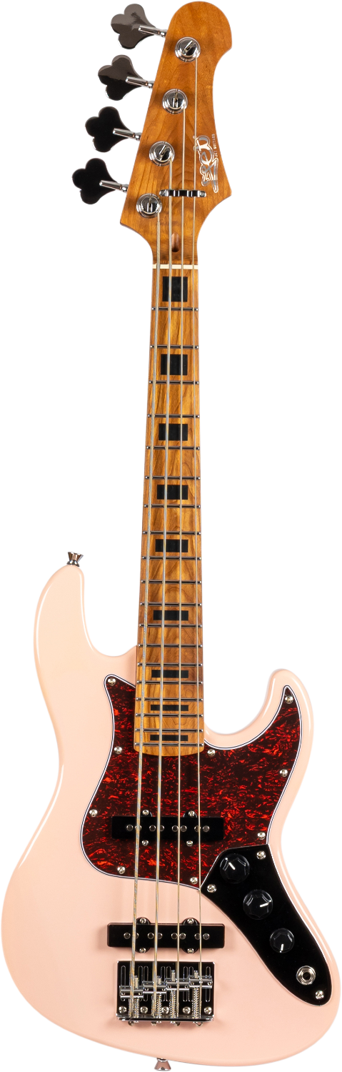 JET Guitars JB-300 PK – elektrische basgitaar – Reisbas, Shell Pink