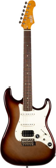 JET Guitars JS-40 Metallic Burst – elektrische gitaar – S-stijl HSS Metallic Burst, palissander toets