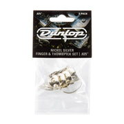 Dunlop Nickel Silver Finger & Thumbpick Set 0,025 inch – 5 stuks