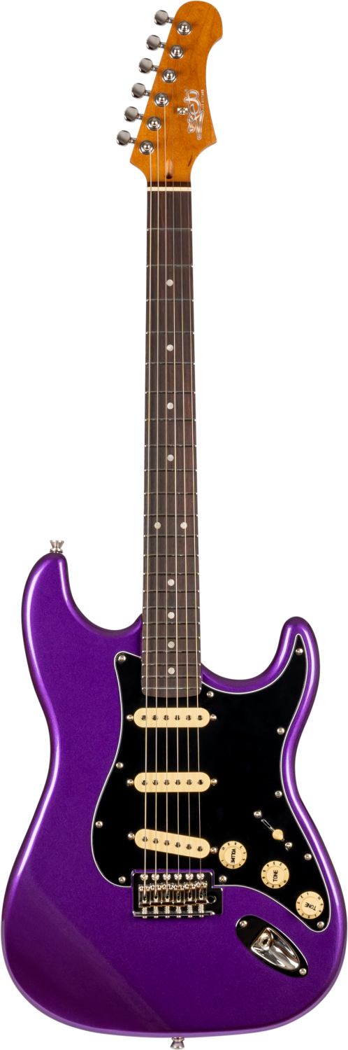 JET Guitars JS-300 PLM R – elektrische gitaar – S-stijl SSS Pruim, Rozenhout. Vingerbord