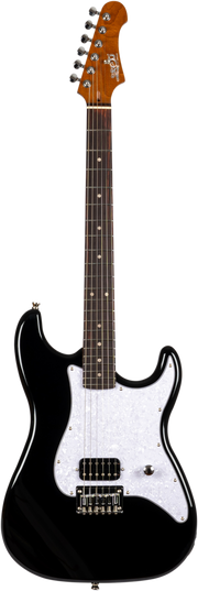 JET Guitars JS-400 HT BK – elektrische gitaar – S-stijl HSS Hardtail Zwart, palissander toets