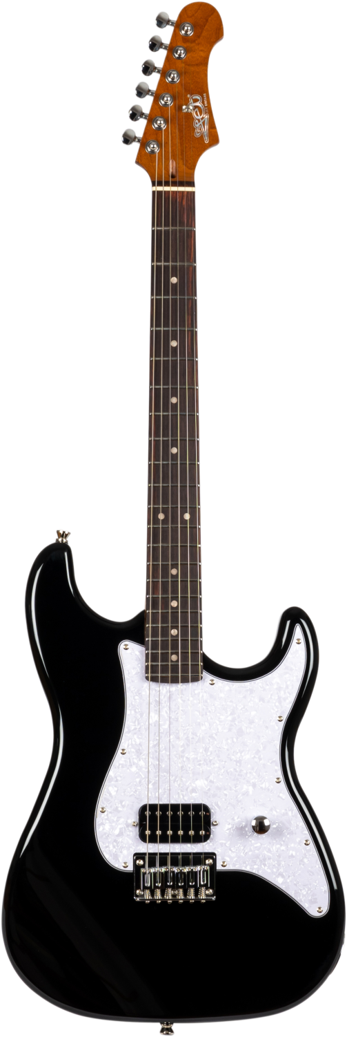 JET Guitars JS-400 HT BK – elektrische gitaar – S-stijl HSS Hardtail Zwart, palissander toets