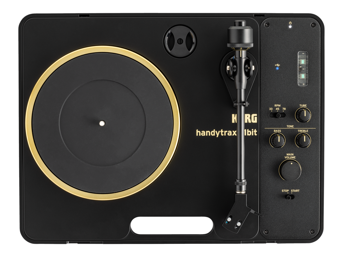 Korg Platenspeler,Handytraxx Play,Luidspreker,1bit-Recorder,Nutube,Batt.werking