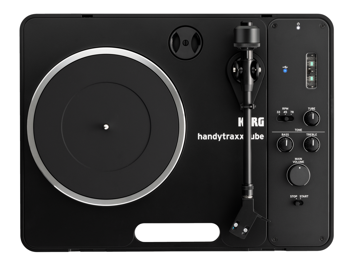 Korg Platenspeler ,handytraxx tube, Luidspreker,Nutube,Batterij werking
