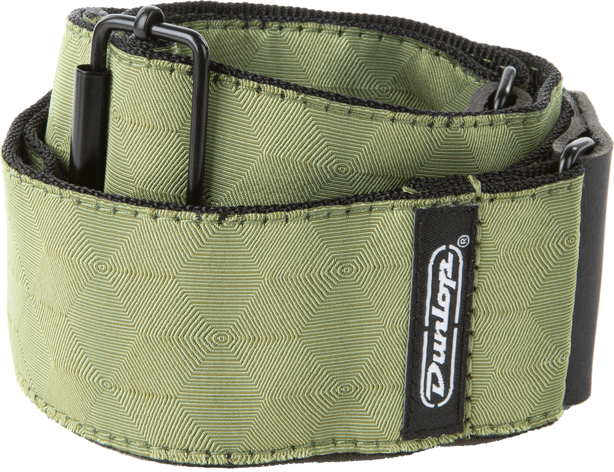 Dunlop D6710 Jacquard Hexagon Echo Olive Gitaarband