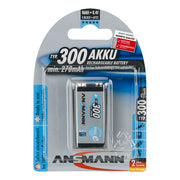 Ansmann Premium 9V 300 mAh 1-pcs blister – oplaadbare batterij