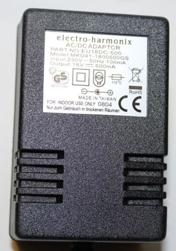Electro-Harmonix 18V / 500mA European Power Adaptor – effectpedaal