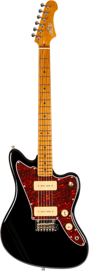 JET Guitars JJ-300 P90 BK – elektrische gitaar – J-stijl P90 elektrisch Zwart