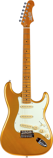 JET Guitars JS 300 GD – elektrische gitaar – S-stijl SSS Goud