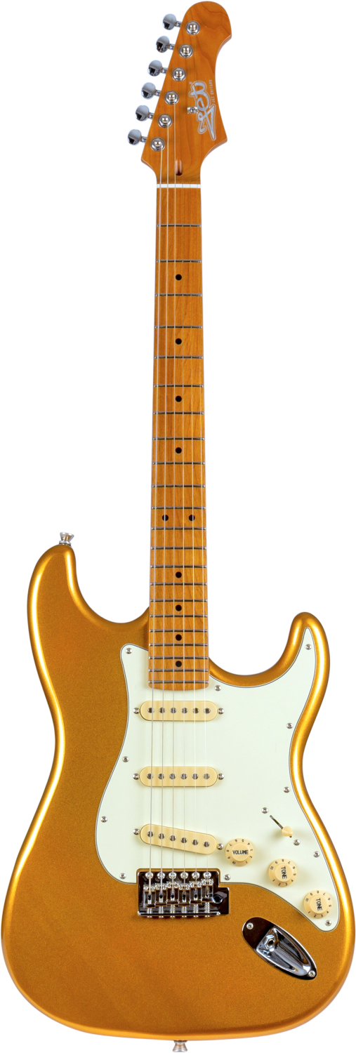 JET Guitars JS 300 GD – elektrische gitaar – S-stijl SSS Goud