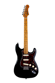 JET Guitars JS 300 BK – elektrische gitaar – S-stijl SSS Zwart