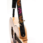 Kyser GUITAR STRAP - neon bloom black – gitaarband
