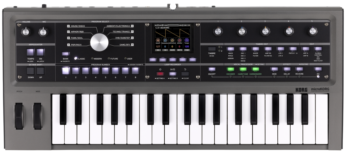 Korg Synthesizer, digitaal, microKORG2, Vocoder, 37 toetsen