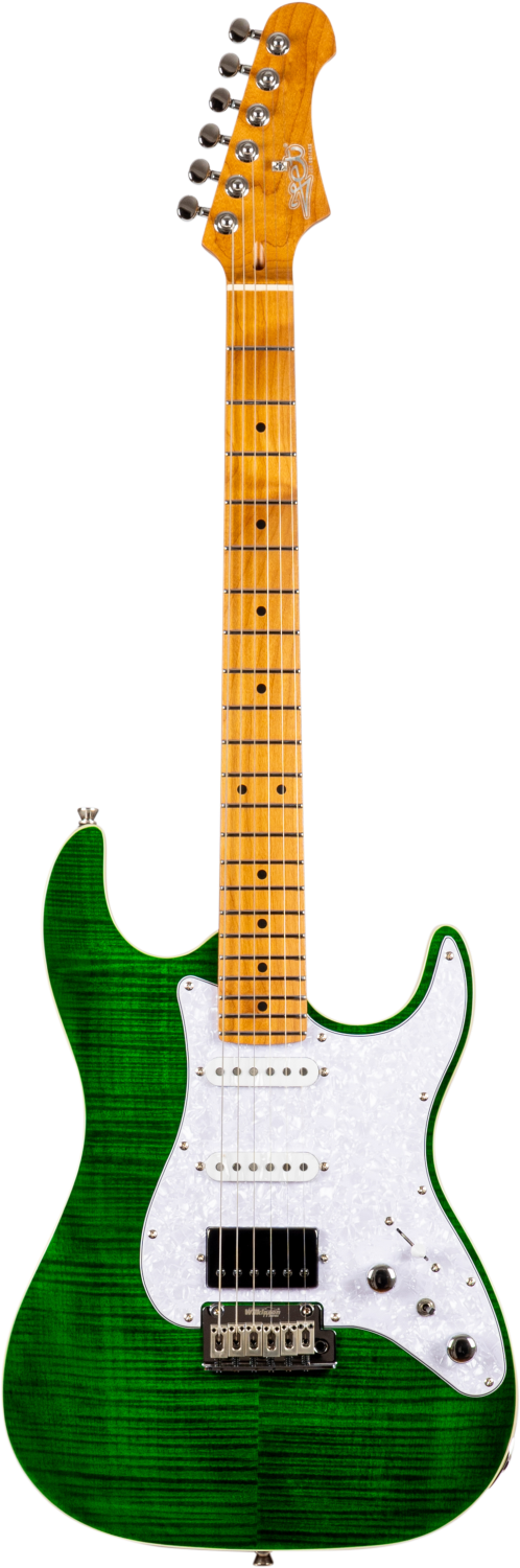 JET Guitars JS-600 TGR – elektrische gitaar – S-stijl HSS transp. Groen