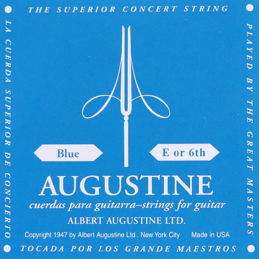 Augustine AUBLU6 Blue E6 losse bassnaar voor klassiek gitaar