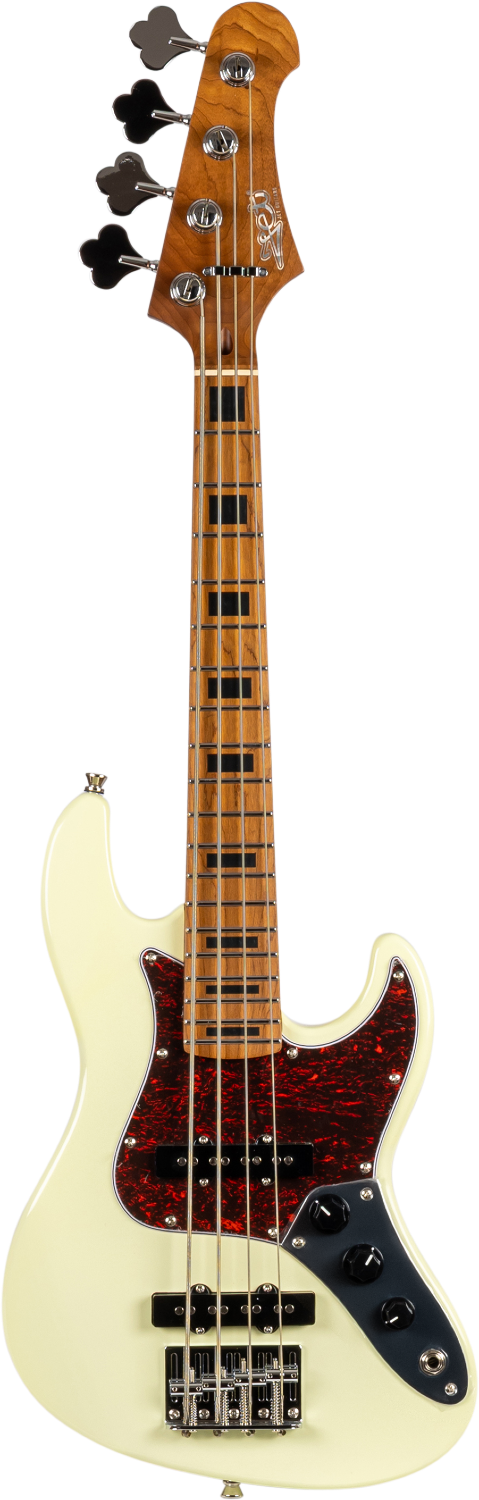 JET Guitars JB-300 OW – elektrische basgitaar – Reis Bas, Wit