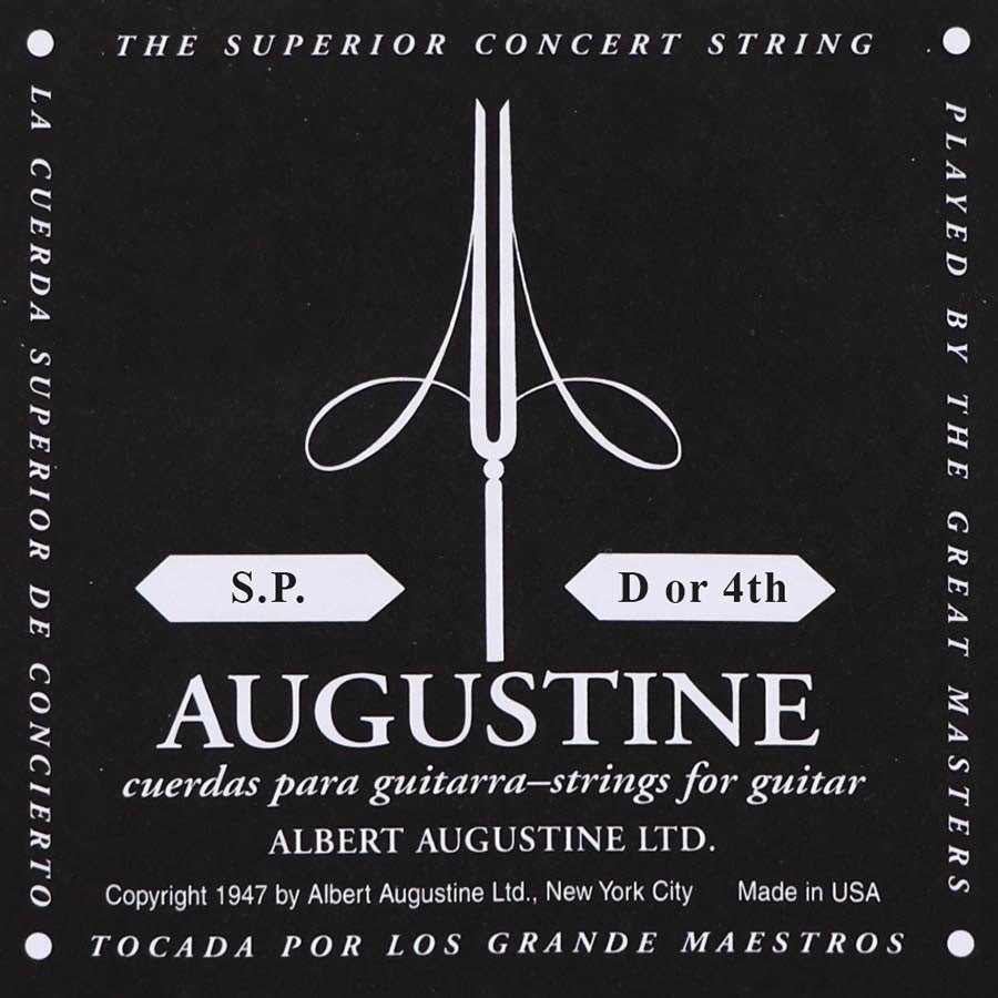 Augustine AUBLK4 Black D4 losse bassnaar voor klassiek gitaar