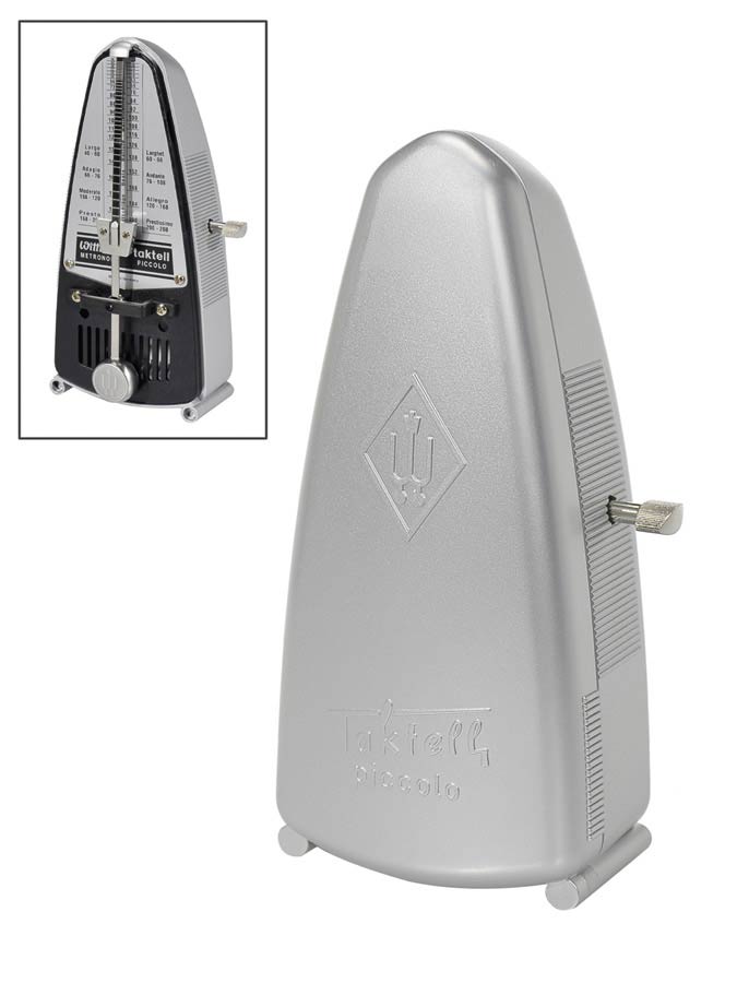 Wittner 838 metronome, kunststof behuizing, zonder bel, silver