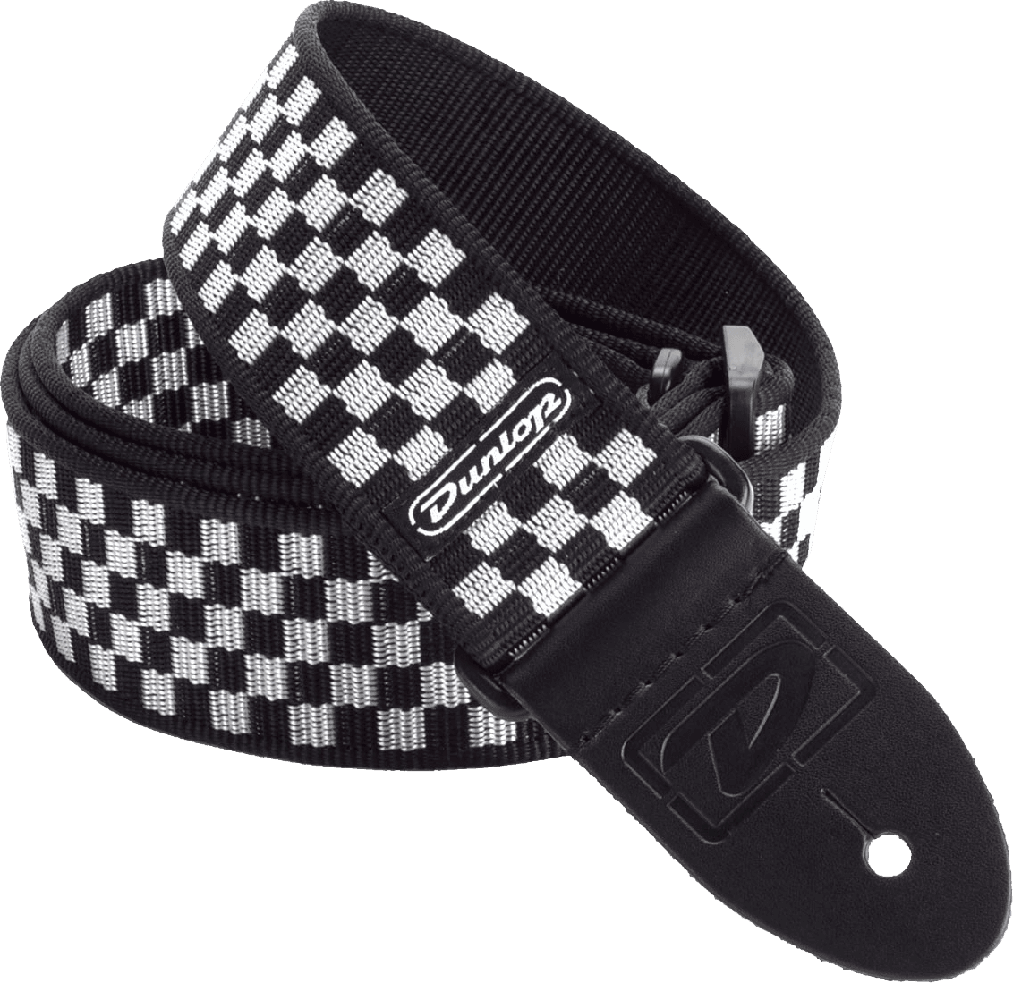 Dunlop D38-31BK Checkers Zwarts & Wit Gitaarband