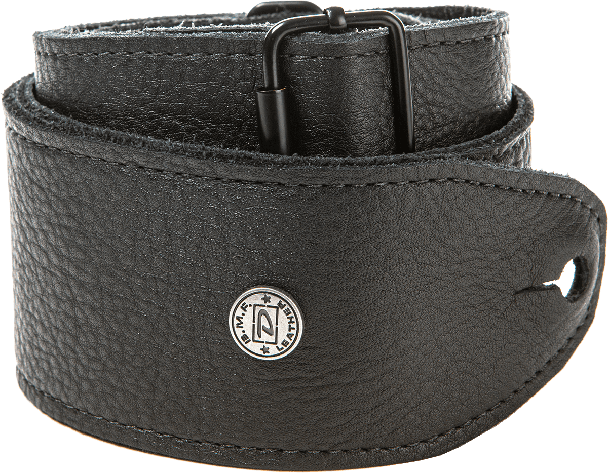 Dunlop BMF15BK BMF Tri-Glide Leather Black Gitaarband