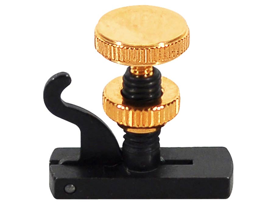 Wittner 906064 viool fijnstemmer, engels model, voor loop end snaren, zwart en goud
