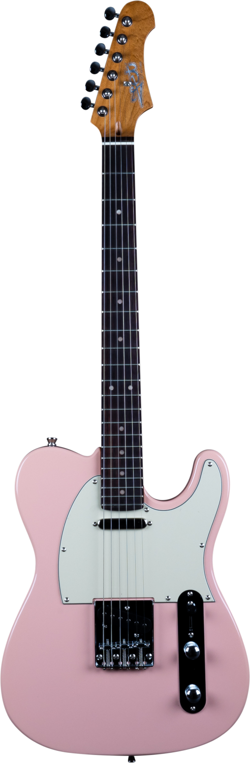 JET Guitars JT-300 PK R – elektrische gitaar – T-stijl Schelp Roze, palissander toets