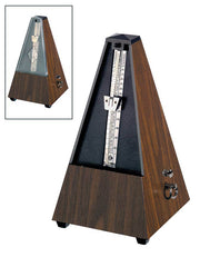 Wittner 814K mechanische mechanische metronoom piramidemodel, kunststof, walnoot nerf, met bel