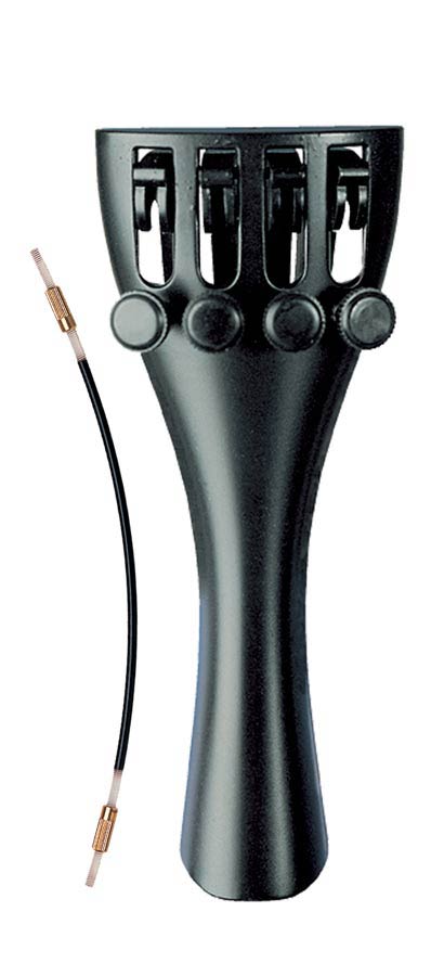 Wittner 919151 altvioolstaartstuk, 38,0-39,5 cm, synthetisch, zwart, met 4 fijnstemmers