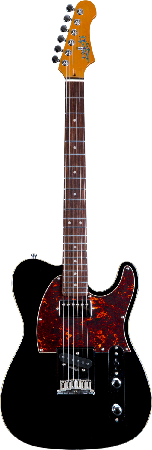 JET Guitars JT-350 BK R – elektrische gitaar – T-stijl SH Zwart, palissander toets