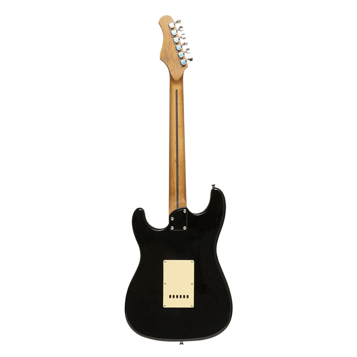 Stagg SES-55 BLK S-style elektrische gitaar Glanzend zwart