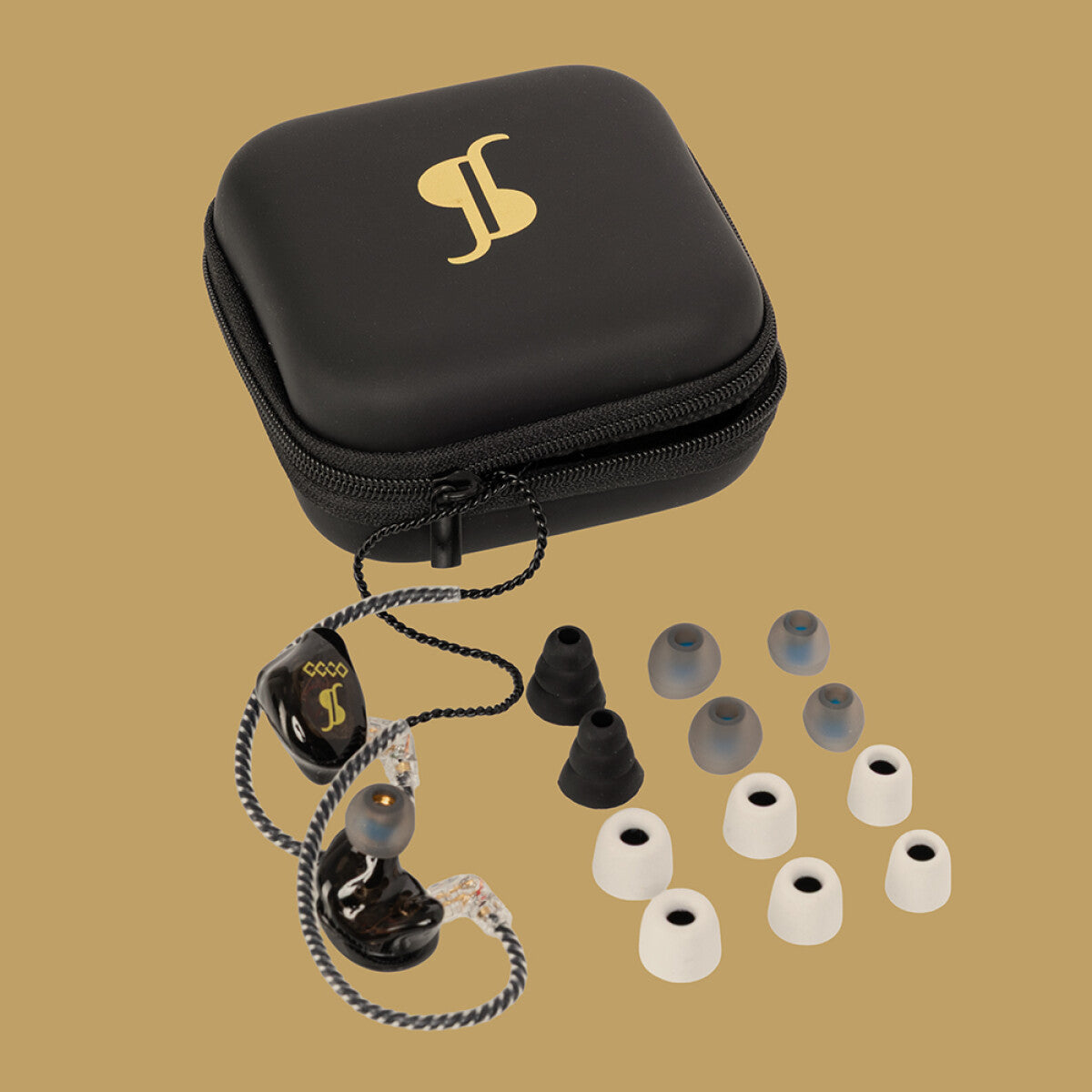 Stagg SPM-435 GD 4-driver in-ear monitors zwart/goud
