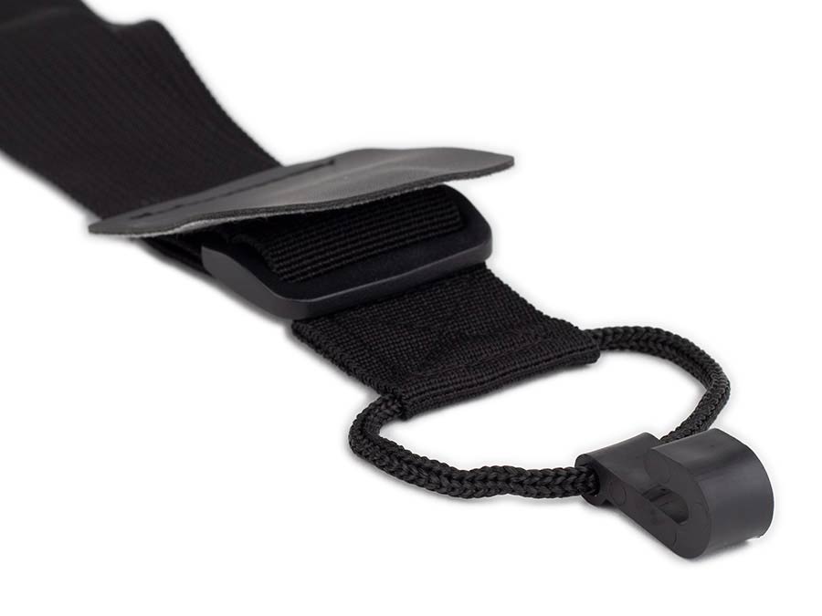 Gaucho GST-30-BK Klassieke Gitaarband met klankgathaak, zwart nylon, 30 mm breed