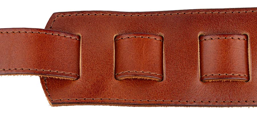 Gaucho GST-941-LBR Cobbler Series Gitaarband Europees leer, 6.0 cmm breed, licht bruin