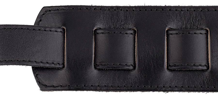 Gaucho GST-941-BK Cobbler Series Gitaarband Europees leer, 6.0 cmm breed, zwart