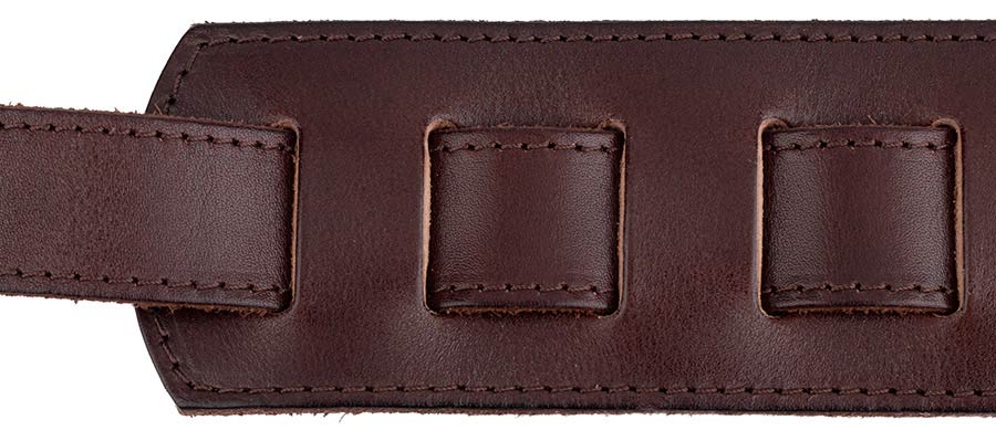 Gaucho GST-941-DBR Cobbler Series Gitaarband Europees leer, 6.0 cmm breed, donkerbruin