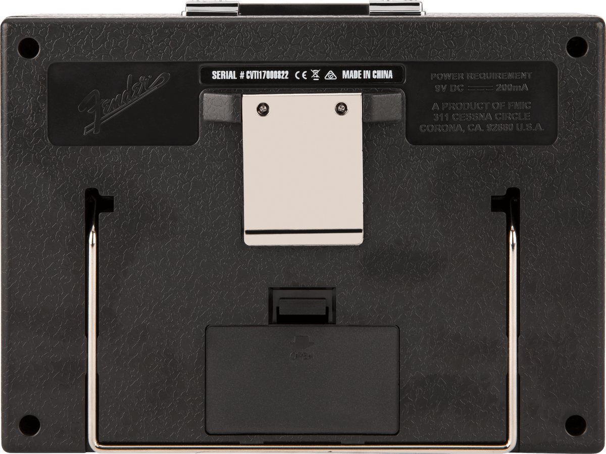 Fender 0234812000 Mini '65 Twin-Amp gitaarversterker 1W zwart met 2x 3-inch speakers - achterkant